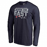 Men's Patriots Navy 2018 NFL Playoffs Reppin' The East Long Sleeve T-Shirt,baseball caps,new era cap wholesale,wholesale hats